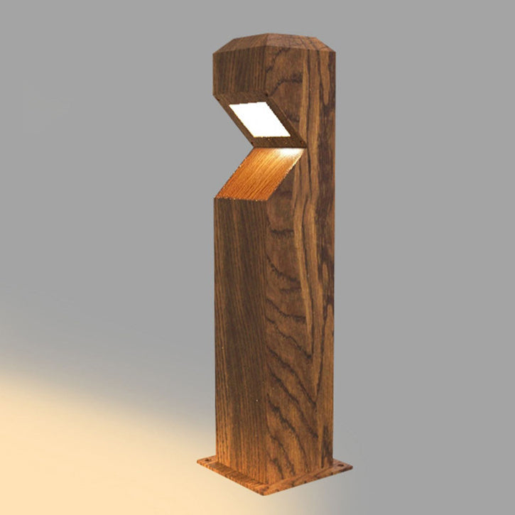 Luz LED para paisaje de columna irregular de aluminio y acero impermeable chino tradicional para jardín 