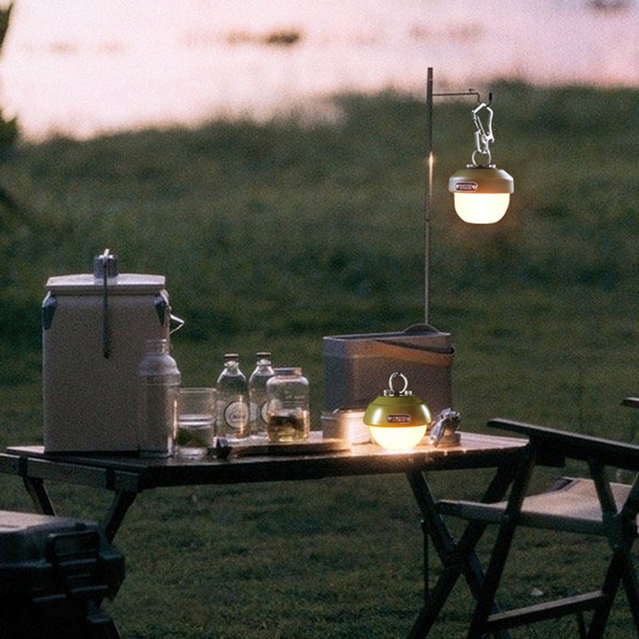Zeitgenössisches kreatives wasserdichtes Kugel-Metall-PC-LED-Camping-Außenlicht für Außenterrasse 