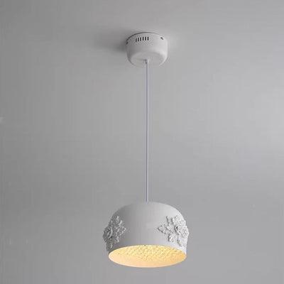 Moderne Art Deco Zylinder Eisen Harz 1-Licht Pendelleuchte für Schlafzimmer 