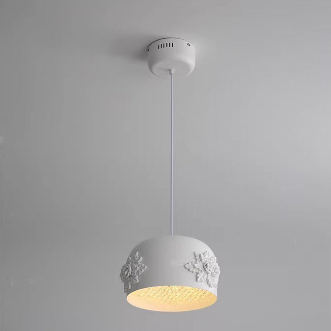 Moderne Art Deco Zylinder Eisen Harz 1-Licht Pendelleuchte für Schlafzimmer 