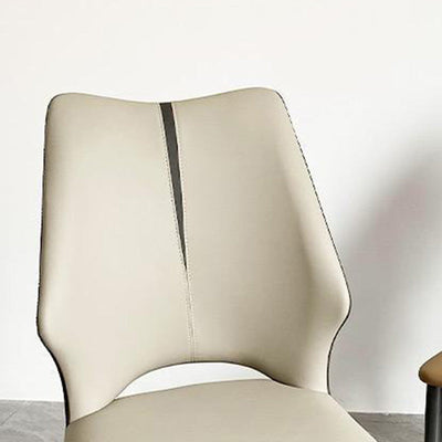 Zeitgenössischer Luxus Esszimmerstuhl aus quadratischem Mikrofaserleder und Karbonstahl mit Rückenlehne für das Esszimmer 