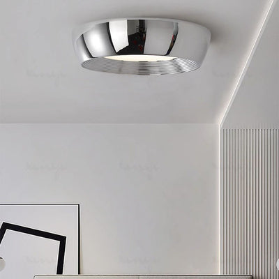 Modern Simplicity Hardware Round LED Flush Mount Ceiling Light For Bedroom