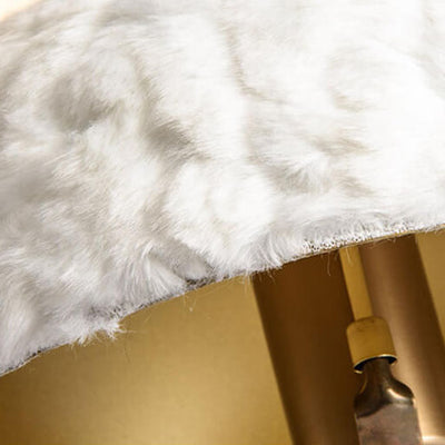 Lampe de table 1 lumière avec abat-jour en peluche créative nordique et base en terrazzo matériel 