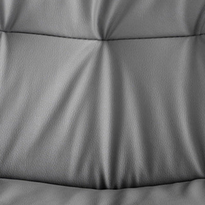 Taburete de barra con respaldo contemporáneo nórdico base redonda cojín rectangular cuero nappa espuma estructura de metal para comedor 