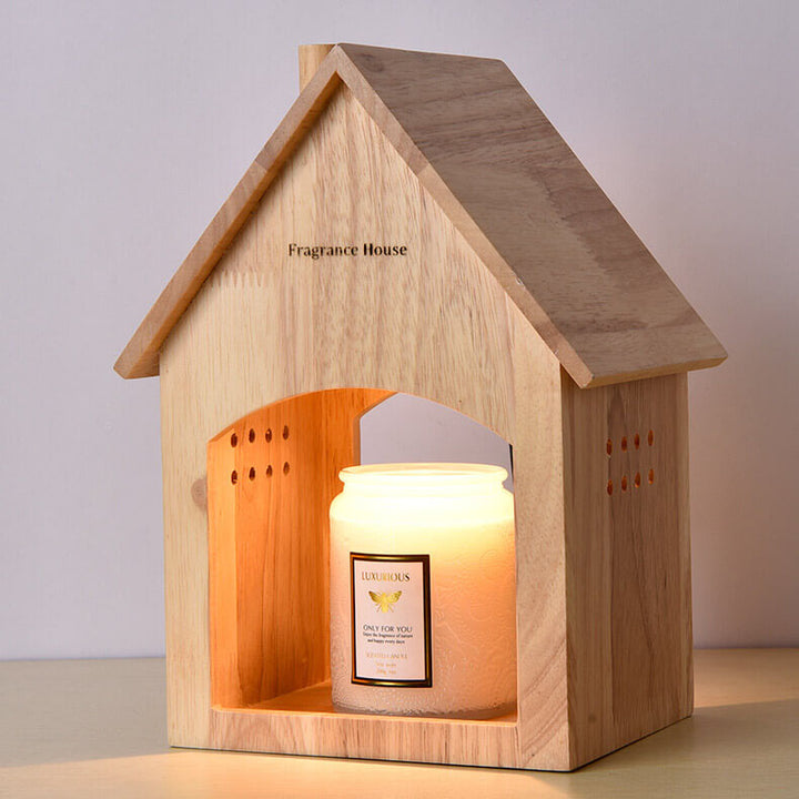 Contemporary Creative House Design Log Wood 1- Light Melting Wax Table Lamp For Bedroom