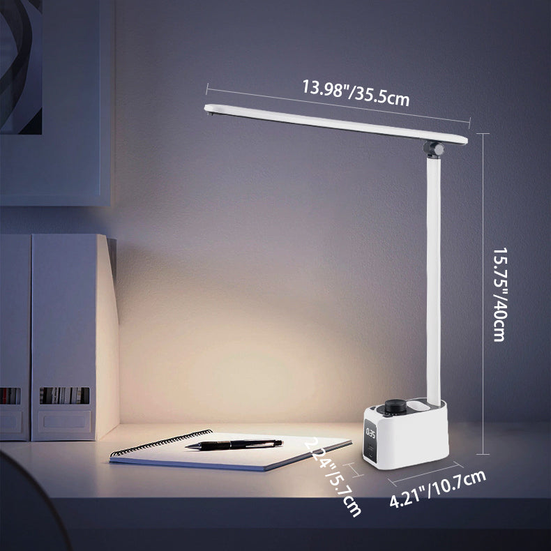 Lampe de table LED en aluminium ABS long USB pliable de simplicité moderne pour chambre 