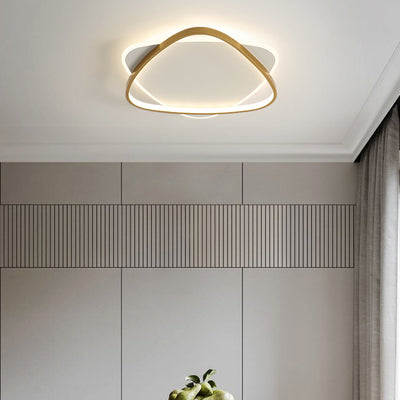 Luz de techo LED de montaje empotrado de hierro acrílico triángulo minimalista moderno para dormitorio 
