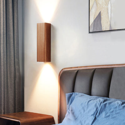 Lámpara Aplique de Pared LED de Aluminio Rectangular Minimalista Moderna para Dormitorio 