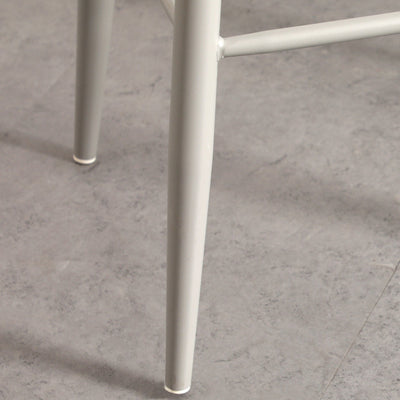 Moderner minimalistischer rechteckiger Barhocker aus Kohlenstoffstahl mit Kunststofflehne für das Esszimmer 