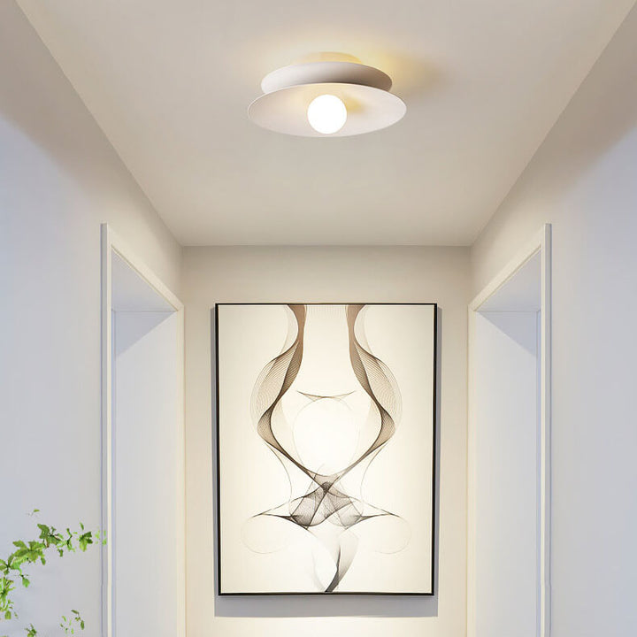 Moderne einfache Eisenscheibe Acryl-Lampenschirm LED-Deckenleuchte 