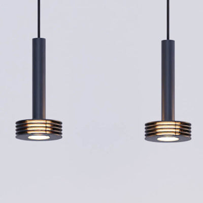 Nordic Minimalist Metal Cylindrical Drum LED Pendant Light