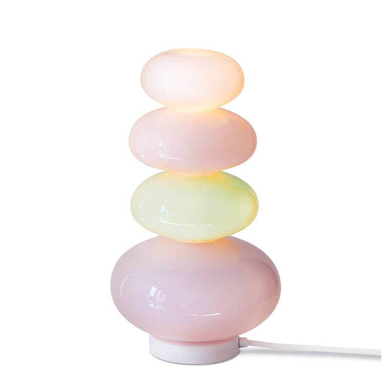 Nordic Creative Rainbow Glass Gourd Round LED Table Lamp