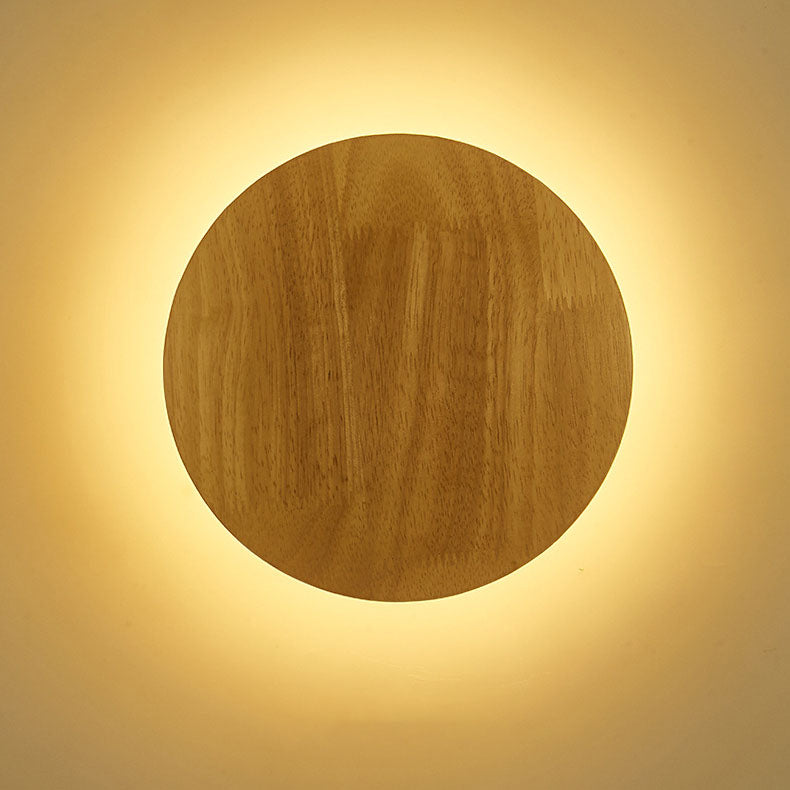 Lámpara de pared LED de madera ovalada irregular redonda minimalista moderna para sala de estar 