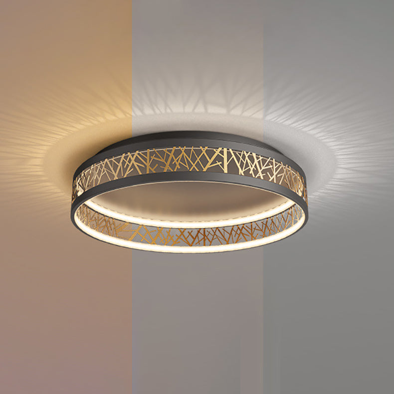 Plafonnier LED au design creux en forme de nid d&