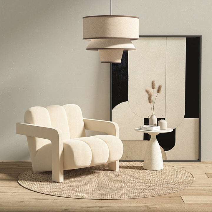 Sillón individual contemporáneo escandinavo de terciopelo y tejido sherpa con madera y espuma, con respaldo y reposabrazos, para sala de estar 