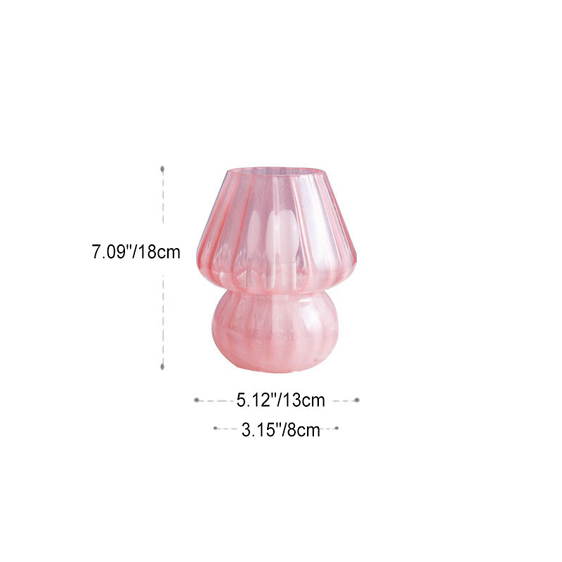 Moderne Einfachheit Glas Pilz 1-Licht Tischlampe für das Schlafzimmer 