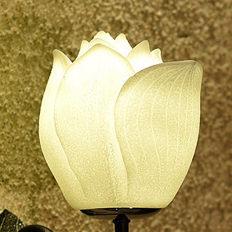 Traditionelle chinesische Harz Lotus Blume Hardware 1-Licht Wandleuchte Lampe für Wohnzimmer 