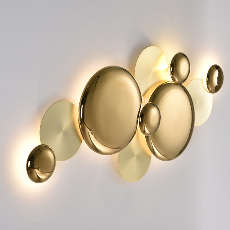 Moderne Luxus Metall Runde LED Wand Leuchte Lampe Für Wohnzimmer 