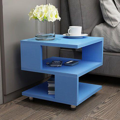 Table d'appoint contemporaine avec plateau carré en cube à 3 niveaux pour chevet 