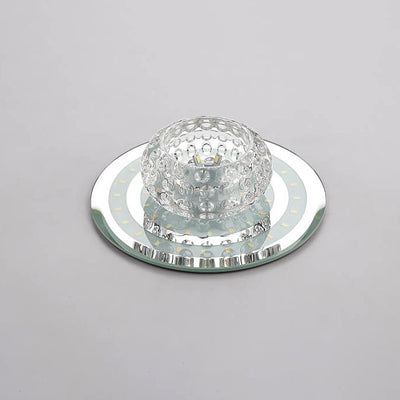 Minimalist Light Luxury Crystal Round Spotlight LED Flush Mount Ceiling Light