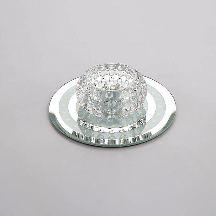 Minimalist Light Luxury Crystal Round Spotlight LED Flush Mount Ceiling Light