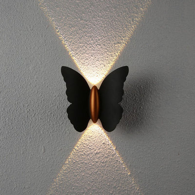Applique Murale LED Extérieure en Aluminium Étanche Minimaliste Moderne avec Papillon pour Patio Extérieur 