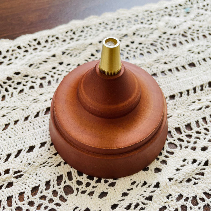 Suspension japonaise traditionnelle en cône de cuivre et bois massif à 1 lumière pour chambre 