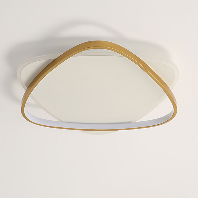 Luz de techo LED de montaje empotrado de hierro acrílico triángulo minimalista moderno para dormitorio 