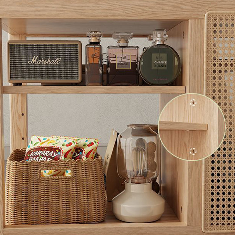 Zeitgenössischer Retro Massivholz Beweglicher Multifunktionaler Lagerung Beistelltisch 3-stufig Für Wohnzimmer 