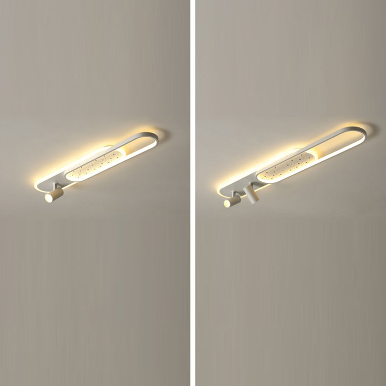 Luz de techo empotrada moderna minimalista rectangular de hierro acrílico LED para pasillo 