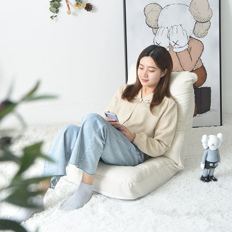 Canapé rectangulaire carré sans accoudoirs en tissu minimaliste moderne en coton brossé carbone pour chambre 
