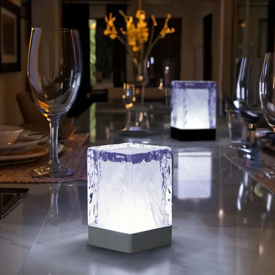Moderne Einfachheit Harz Quadrat LED Tischlampe für Schlafzimmer 
