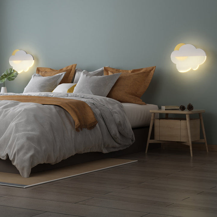 Moderne Art Deco Eisen Acryl Wolke LED Wand Leuchte Lampe Für Schlafzimmer 