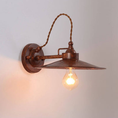 Contemporary Industrial Iron Discs 1- Light Wall Sconce Lamp For Living Room