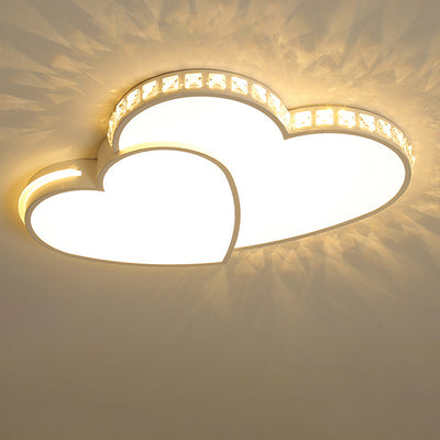 Plafonnier LED en cristal acrylique et fer minimaliste moderne pour chambre à coucher 