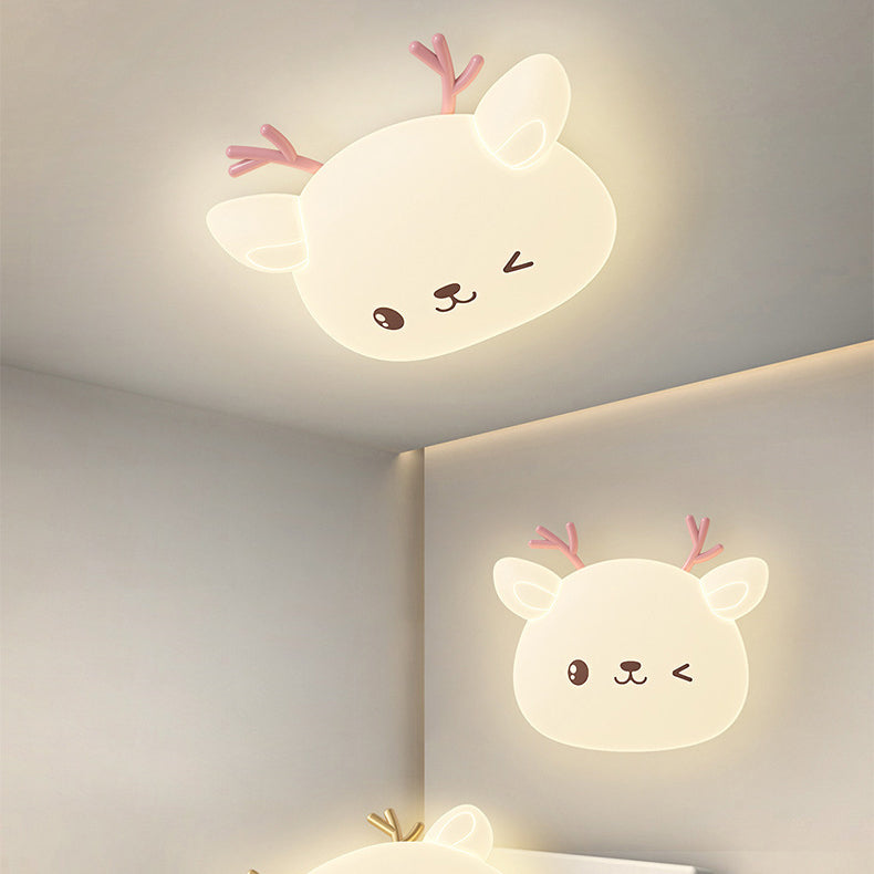 Lumière de Plafond LED Encastrée Moderne Simplicité Enfant Fer PE Cerf Elliptique Pour Chambre 