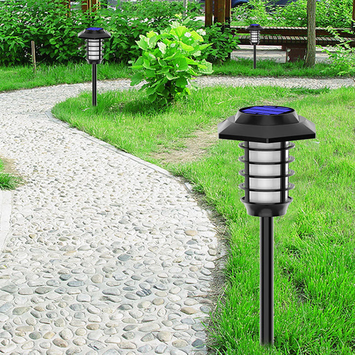 Matériel de cylindre solaire étanche minimaliste moderne ABS LED lumière de paysage extérieur pour jardin 