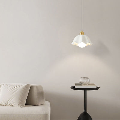 Contemporary Scandinavian Floral All Brass Glass 1/3 Light Island Light Chandelier For Dining Room