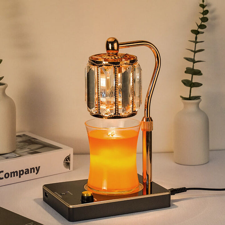 Moderne minimalistische runde Plastikglas 1-Licht Aroma Schmelzwachs Tischlampe für Schlafzimmer 