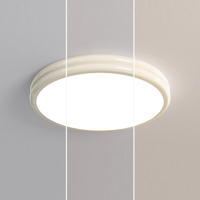 Luz de techo LED de montaje empotrado redonda de doble capa de aluminio acrílico minimalista moderna para dormitorio 