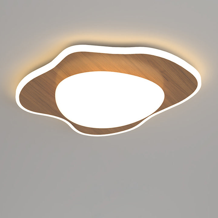 Luz de techo LED montada al ras de acrílico de hierro redondo irregular minimalista moderna para dormitorio 