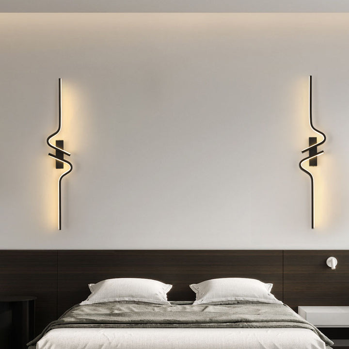 Zeitgenössische kreative Streifen Aluminium Silikongel LED Wandleuchte Lampe für Wohnzimmer 