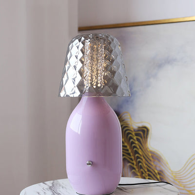 Nordic Vintage Candy Glass Iron Base LED Touch Table Lamp