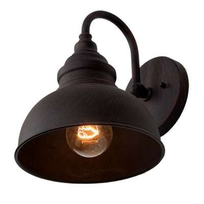 Applique Murale d'Extérieur Moderne Simplicité en Fer en Demi-Cercle à 1 Lumière Pour Jardin 