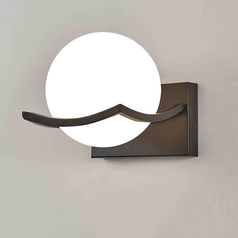 Moderne Einfachheit Eisen Wasser Muster Glas Ball Schatten 1-Licht Wand Leuchte Lampe Für Schlafzimmer 