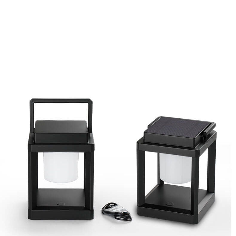 Modern Minimalist Solar Camping Square Portable Cage LED Camping Landscape Light For Outdoor