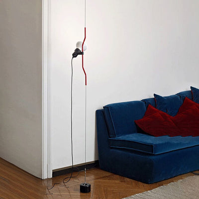 Italian Simple Hangable Spotlight Acrylic 1-light Adjustable Standing Floor Lamp