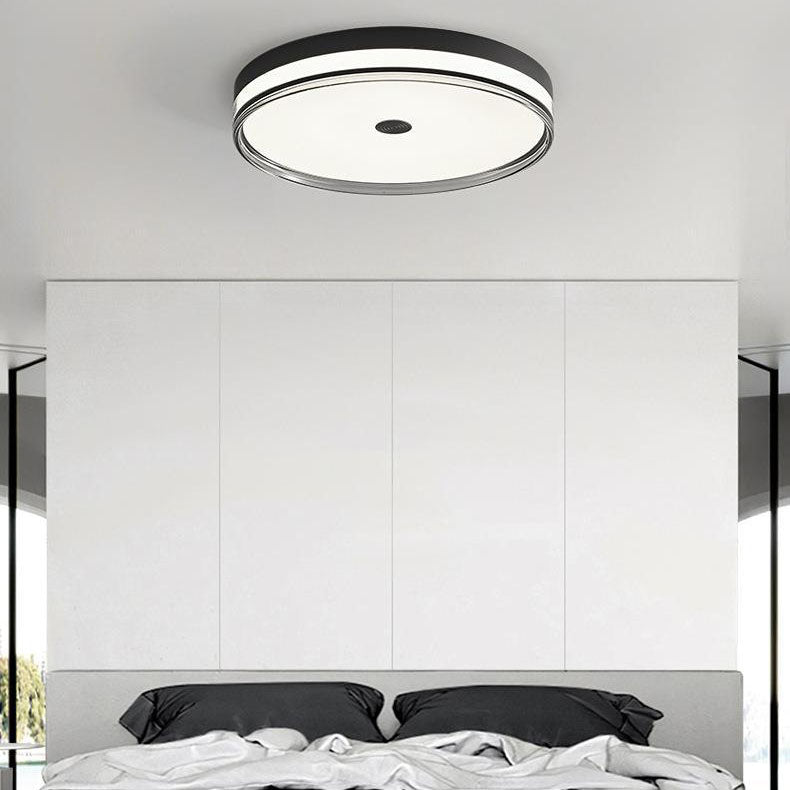 Moderne minimalistische runde LED-Deckenleuchte aus Acryl und Aluminium für das Schlafzimmer 