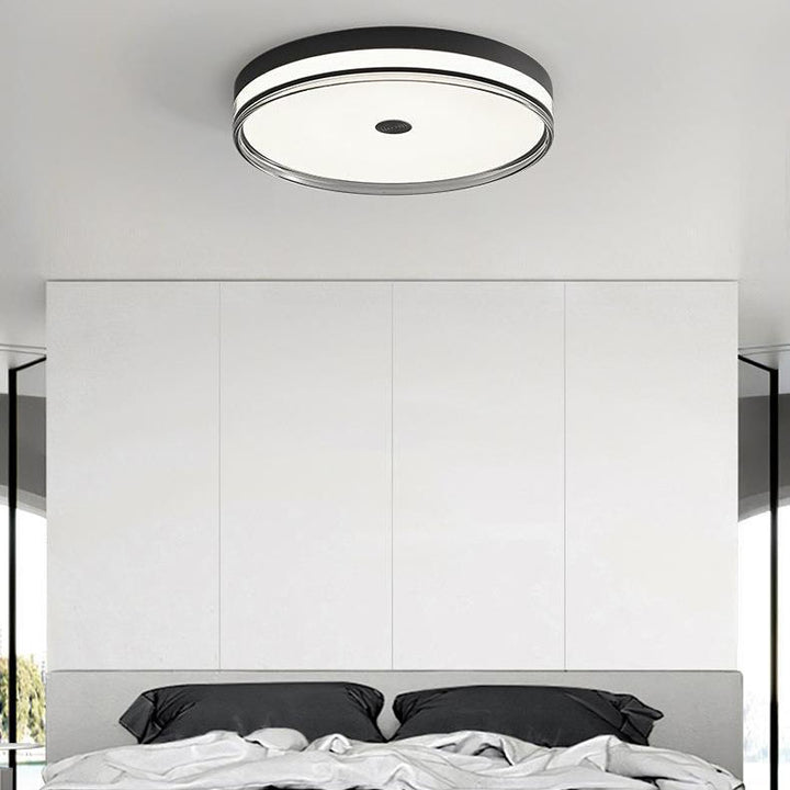 Moderne minimalistische runde LED-Deckenleuchte aus Acryl und Aluminium für das Schlafzimmer 