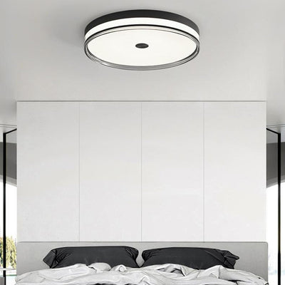 Moderne unbedeutende Acrylrunde Glas-LED-Unterputz-Deckenleuchte für Schlafzimmer 
